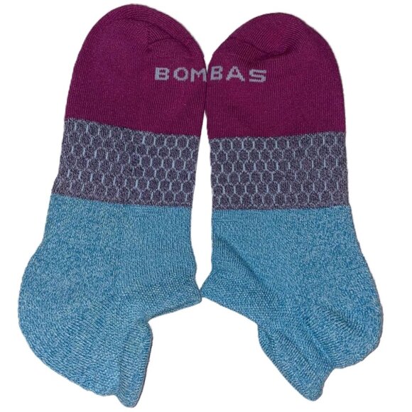 Bombas Womens Ankle Socks Magenta Teal Medium Size 8 - 10.5 NWT Authentic - Picture 3 of 4